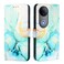 Case Cover For vivo V50 PT003 Marble Pattern Flip Leather Phone Case(Green)