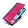 Case Cover For Realme V30 5G / V30T Contrast Color Side Buckle Leather Phone Case(Purple + Rose Red)