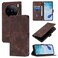 Case Cover For vivo X100 Pro Skin Feel Embossed Leather Phone Case(Brown)