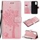 Case Cover For OPPO Realme 7 Pro Tree &amp; Cat Pattern Pressed Printing Horizontal Flip PU Leather Case with Holder &amp; Card Slots &amp; Wallet &amp; Lanyard(Rose Gold)