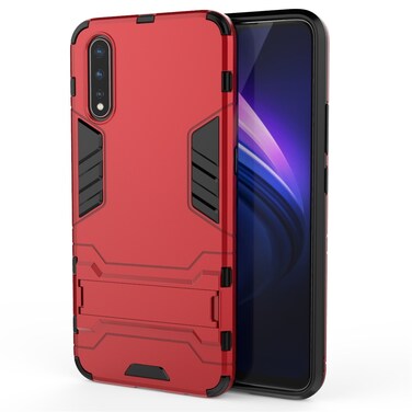 Case Cover For Vivo iQOO Neo Shockproof PC + TPU Protective Case with Holder(Red)