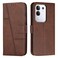 Case Cover For vivo Y29 4G Stitching Calf Texture Buckle Leather Phone Case(Brown)