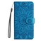 Case Cover For vivo Y19s Embossed Sunflower Leather Phone Case(Blue)