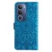 Case Cover For vivo Y19s Embossed Sunflower Leather Phone Case(Blue)