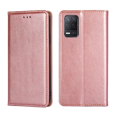 Case Cover For OPPO Realme V13 5G Gloss Oil Solid Color Magnetic Leather Phone Case(Rose Gold)
