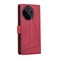 Case Cover For Realme 11 4G PU Genuine Leather Texture Embossed Line Phone Case(Red)