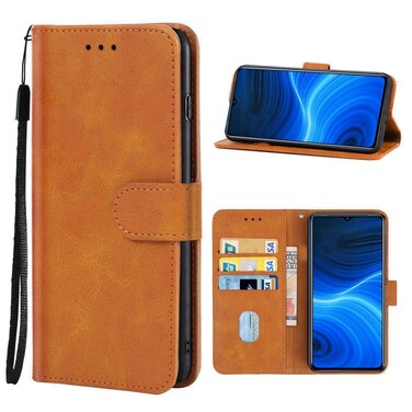 Case Cover Leather Phone Case For OPPO Realme X2 Pro(Brown)