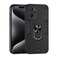 Case Cover For Realme 9i Shockproof Metal Ring Holder Phone Case(Black)