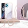 Case Cover For OPPO Realme 9 Pro 5G Electroplating Marble Pattern TPU Phone Case with Lanyard(White 006)