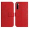 Case Cover For Realme 6 Pro Skin Feel Sun Flower Pattern Flip Leather Phone Case with Lanyard(Red)