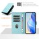 Case Cover For Realme V13 5G / Q3 5G / Q3i 5G Smile Embossing RFID Leather Phone Case(Mint Green)