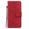 Case Cover For Realme 14 Pro Geometric Embossed Leather Phone Case(Red)
