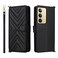 Case Cover For Realme 14x 5G / C75 4G / V60 Pro 5G Multifunctional 6-Card Slots Leather Phone Case with Wrist Strap(Black)