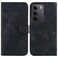 Case Cover For Realme C75 Seven-shaped Embossed Leather Phone Case(Black)