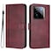 Case Cover For Realme GT 7 Pro / GT7 Pro Racing Line Splicing Buckle Retro Leather Phone Case(Wine Red)