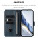 Case Cover For Realme GT Neo 3T Line Splicing Buckle Retro Leather Phone Case(Dark Blue)