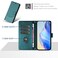 Case Cover For Realme P3 5G Honeycomb Embossing RFID Leather Phone Case(Peacock Green)