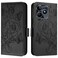Case Cover For Realme Note 50 4G / C51 4G / C53 4G Embossed Rose RFID Anti-theft Leather Phone Case(Black)