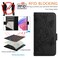 Case Cover For Realme Note 50 4G / C51 4G / C53 4G Embossed Rose RFID Anti-theft Leather Phone Case(Black)