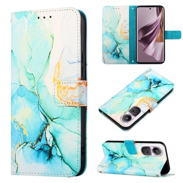 Case Cover For OPPO Reno10/10 Pro Global PT003 Marble Pattern Flip Leather Phone Case(LS003)
