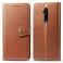 Case Cover For One Plus 7T Pro Retro Solid Color Leather Buckle Phone Case with Lanyard &amp; Photo Frame &amp; Card Slot &amp; Wallet &amp; Stand Function(Brown)