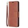 Case Cover For OPPO Reno4 5G Retro Lambskin Texture Pure Color Horizontal Flip PU Leather Case with Holder &amp; Card Slots &amp; Wallet &amp; Lanyard(Brown)