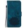Case Cover For OPPO A77 5G / A77 4G / A77s / K10 5G Lotus Embossed Leather Phone Case(Dark Blue)