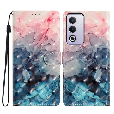 Case Cover For OPPO A3 Pro 3D Pattern Leather Phone Case(3D Pink Blue Marble)