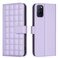 Case Cover For OPPO A72 / A52 / A92 Square Texture Leather Phone Case(Purple)