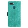 Case Cover For OPPO A7 / A5s Embossed Sunflower Leather Phone Case(Green)