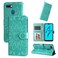 Case Cover For OPPO A7 / A5s Embossed Sunflower Leather Phone Case(Green)