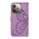 Case Cover For OPPO A5 Pro 5G Global Swallowtail Butterfly Embossed Leather Phone Case(Purple)