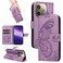 Case Cover For OPPO A5 Pro 5G Global Swallowtail Butterfly Embossed Leather Phone Case(Purple)