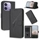 Case Cover For OPPO A3x Global Triangle Pattern Buckle Clasp Leather Phone Case(Black)