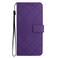 Case Cover For OPPO A58 4G Rhombic Grid Texture Leather Phone Case(Purple)
