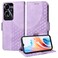 Case Cover For OPPO A59 5G Embossed Rhombus Starry Leather Phone Case(Purple)