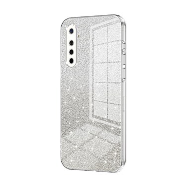 Case Cover For OPPO K5 / Realme XT/XT 730G Gradient Glitter Powder Electroplated Phone Case(Transparent)