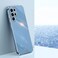 Case Cover For Samsung Galaxy S22 Ultra 5G XINLI Straight Edge 6D Electroplate TPU Phone Case(Celestial Blue)