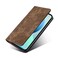Case Cover For Samsung Galaxy S22 5G RFID Anti-theft Brush Magnetic Leather Phone Case(Brown)