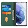 Case Cover For Samsung Galaxy S23+ 5G Woven Texture Stitching Magnetic Leather Phone Case(Green)