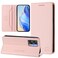 Case Cover For OPPO A77 5G / A97 5G RC01 Dual-Folded Magnetic Suction RFID Leather Phone Case(Pink)