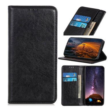 Case Cover For OPPO Reno5 5G / Find X3 Lite Magnetic Crazy Horse Texture Horizontal Flip Leather Case with Holder &amp; Card Slots &amp; Wallet(Black)