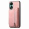 Case Cover For OPPO A58 4G Retro MagSafe Zipper Wallet Card Bag Back Phone Case(Pink)
