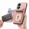 Case Cover For OPPO A58 4G Retro MagSafe Zipper Wallet Card Bag Back Phone Case(Pink)