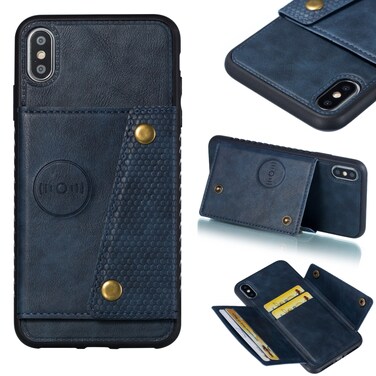 Case Cover For iPhone XS Max Leather Protective Case(Blue)