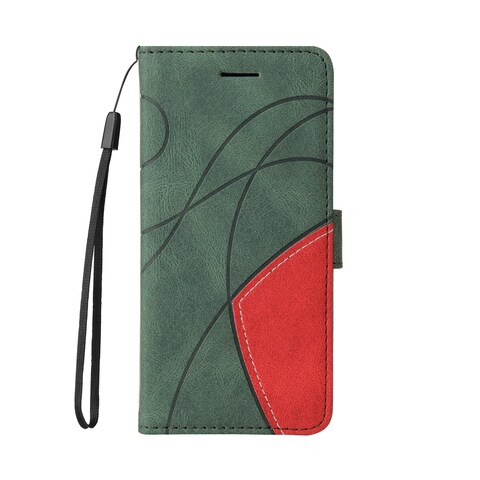 Case Cover Dual-color Splicing Horizontal Flip PU Leather Case with Holder &amp; Card Slots &amp; Wallet For iPhone 8 Plus / 7 Plus(Green)