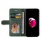 Case Cover Dual-color Splicing Horizontal Flip PU Leather Case with Holder &amp; Card Slots &amp; Wallet For iPhone 8 Plus / 7 Plus(Green)