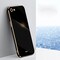 Case Cover XINLI Straight Edge 6D Electroplate TPU Phone Case For iPhone 6 Plus / 6s Plus(Black)