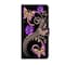 Case Cover For iPhone XR Crystal 3D Shockproof Protective Leather Phone Case(Purple Flower Butterfly)