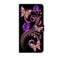 Case Cover For iPhone XR Crystal 3D Shockproof Protective Leather Phone Case(Purple Flower Butterfly)
